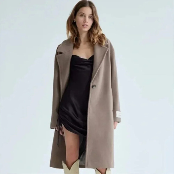 Aritzia Wilfred Only Ruched Slip Satin Dress Midi Mini Black Size Small - Picture 4 of 13